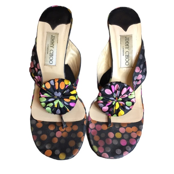 Jimmy Choo polka dot heels sandals size 39 (T85) - Picture 4 of 11